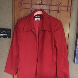 NWOT. Sag Harbor Women’s Size 6 Red Wool Jacket/Coat